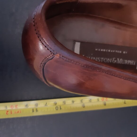 Johnston & Murphy SZ 9.5 Chestnut Brown Men's Tassel Loafers with Kilt Fringe - Picture 11 of 13